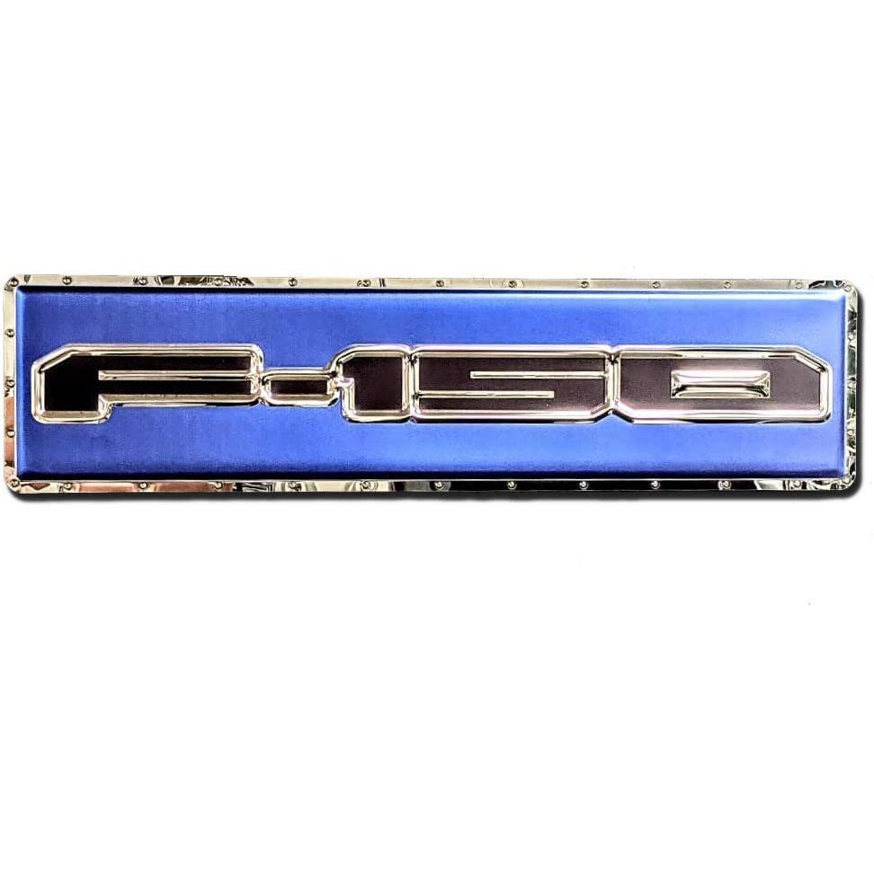 Ford F-150 Truck Stainless Steel Wall Hanging Sign - Blue/Chrome : 35" x 9"