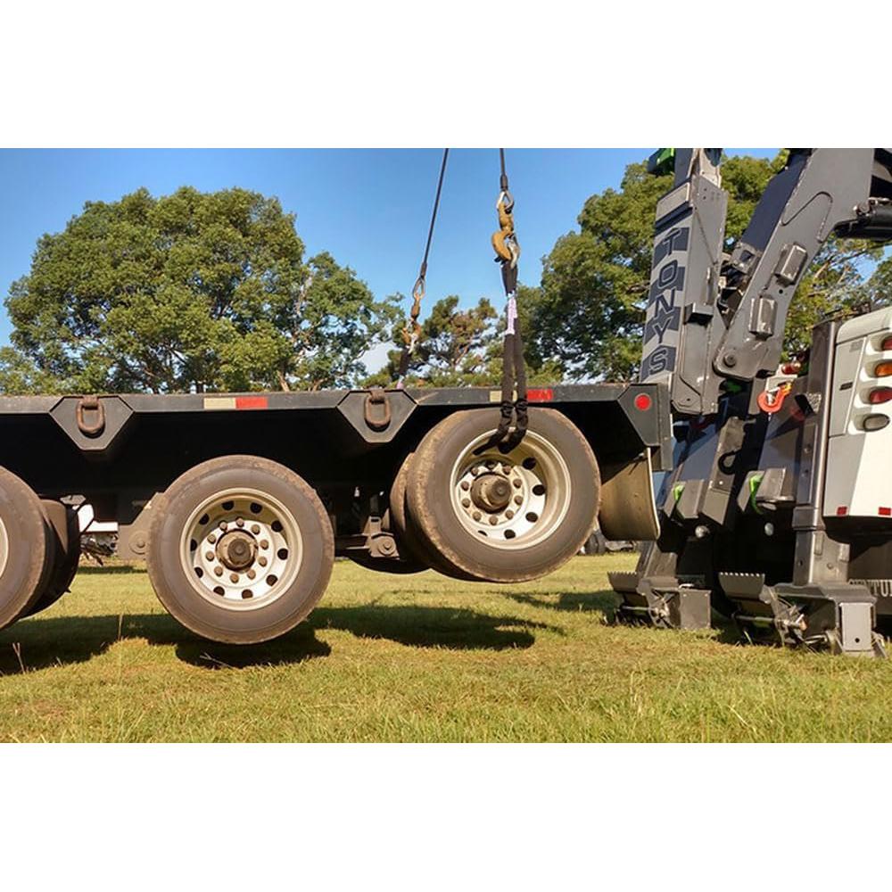 RimSling Spliced Eye Synthetic Lifting & Recovery Slings - Made in USA - Heavy Duty Sling for Wrecker Recovery, Lifting, Rigging & Towing (Purple, 3/4" x 10' (13700lbs))-SR1 Performance