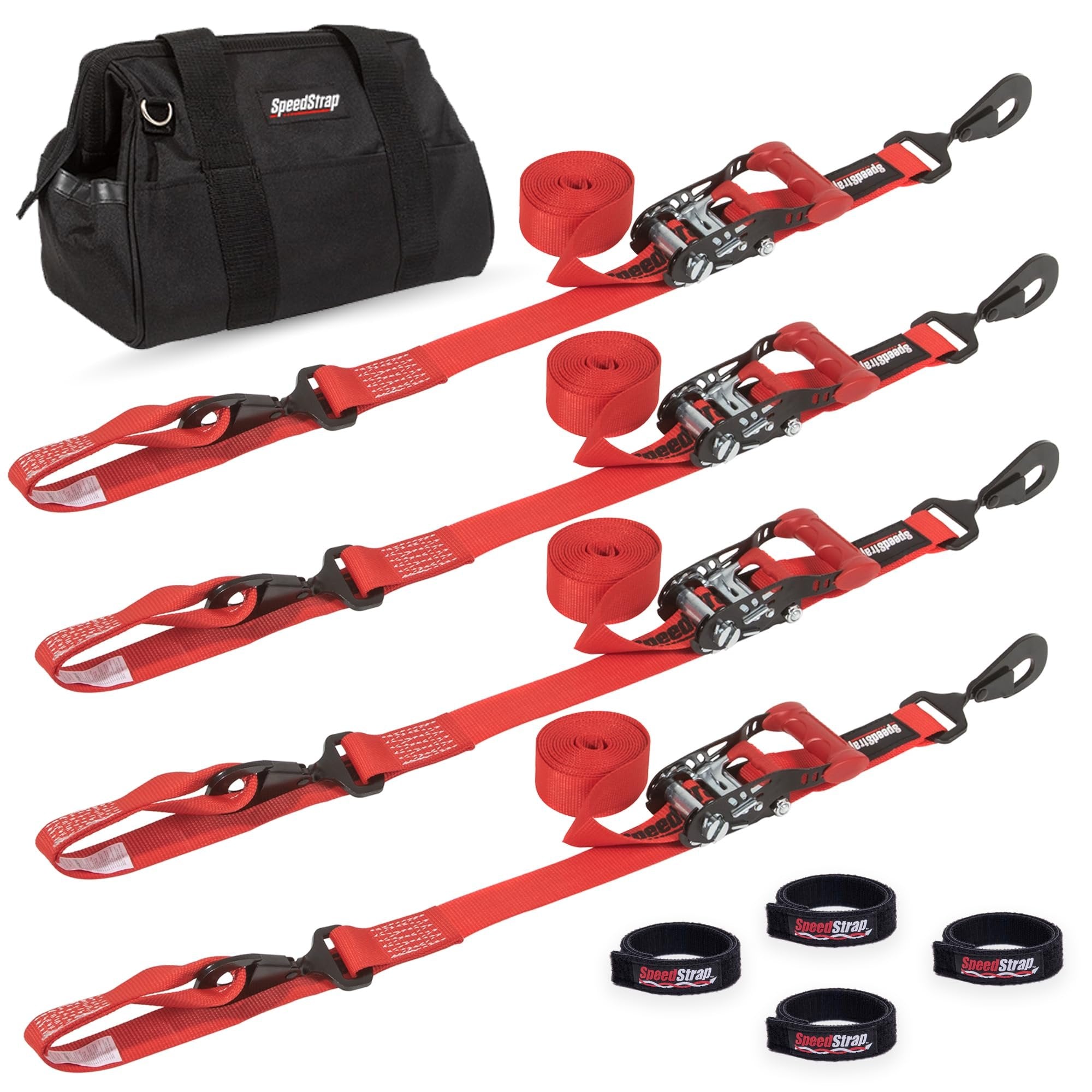 SpeedStrap UTV Ratchet Tie-Down Kit for Polaris RZR, Honda Talon, Can-Am, ATV