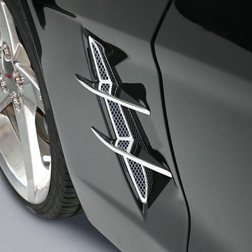 Corvette Fender Blades Billet Chrome (Dual / Tri Blades) : C6-SR1 Performance