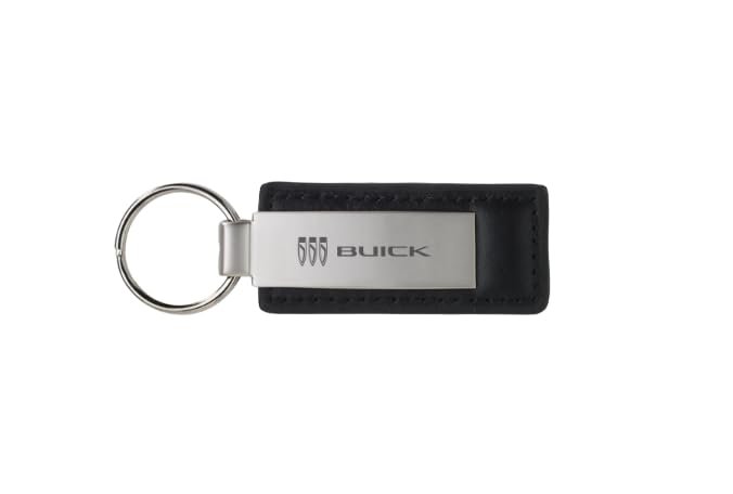 Leather/Metal Split Ring Keychain - GM Key Chains for Cars/Trucks