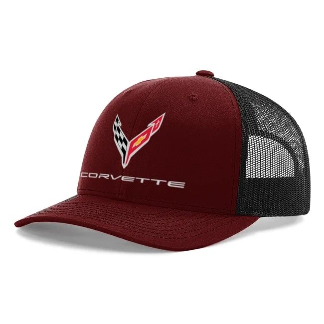 C8 Corvette Snapback Hat - Chevy Structured Mesh Back Cap-SR1 Performance