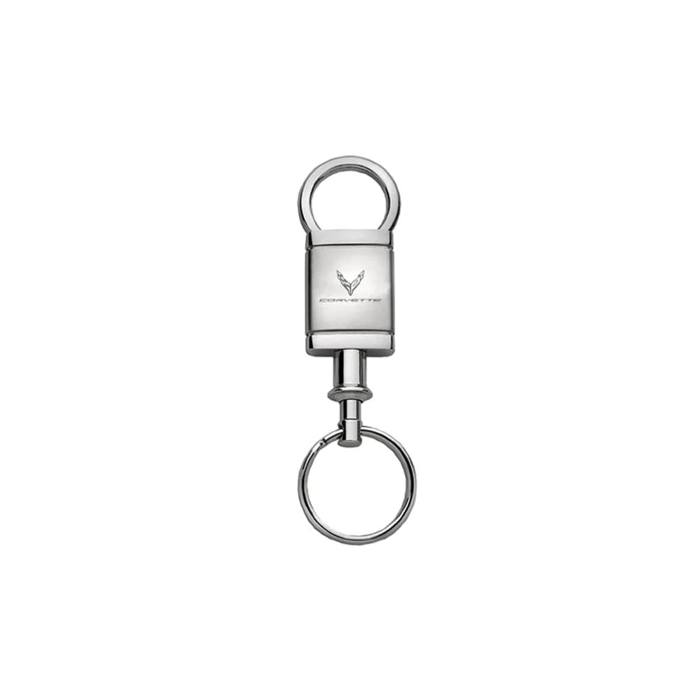 C8 Corvette Pull-A-Part Keychain w/ C8 Logo - Chevrolet Ring Top Key Chain-SR1 Performance