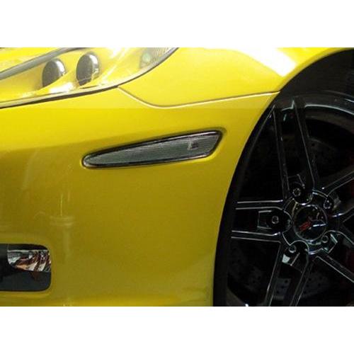 Corvette Side Marker Light 2 Pc. (Set) - Front Clear : 2005-2013 C6,Z06,ZR1,Grand Sport
