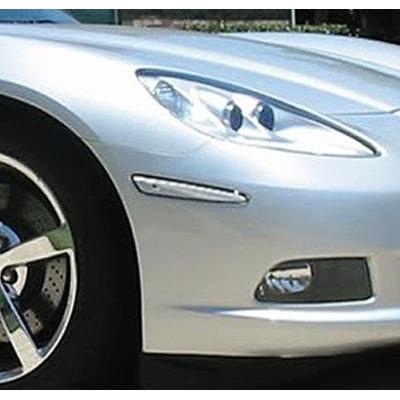 Corvette Side Marker Light 2 Pc. (Set) - Front Clear : 2005-2013 C6,Z06,ZR1,Grand Sport