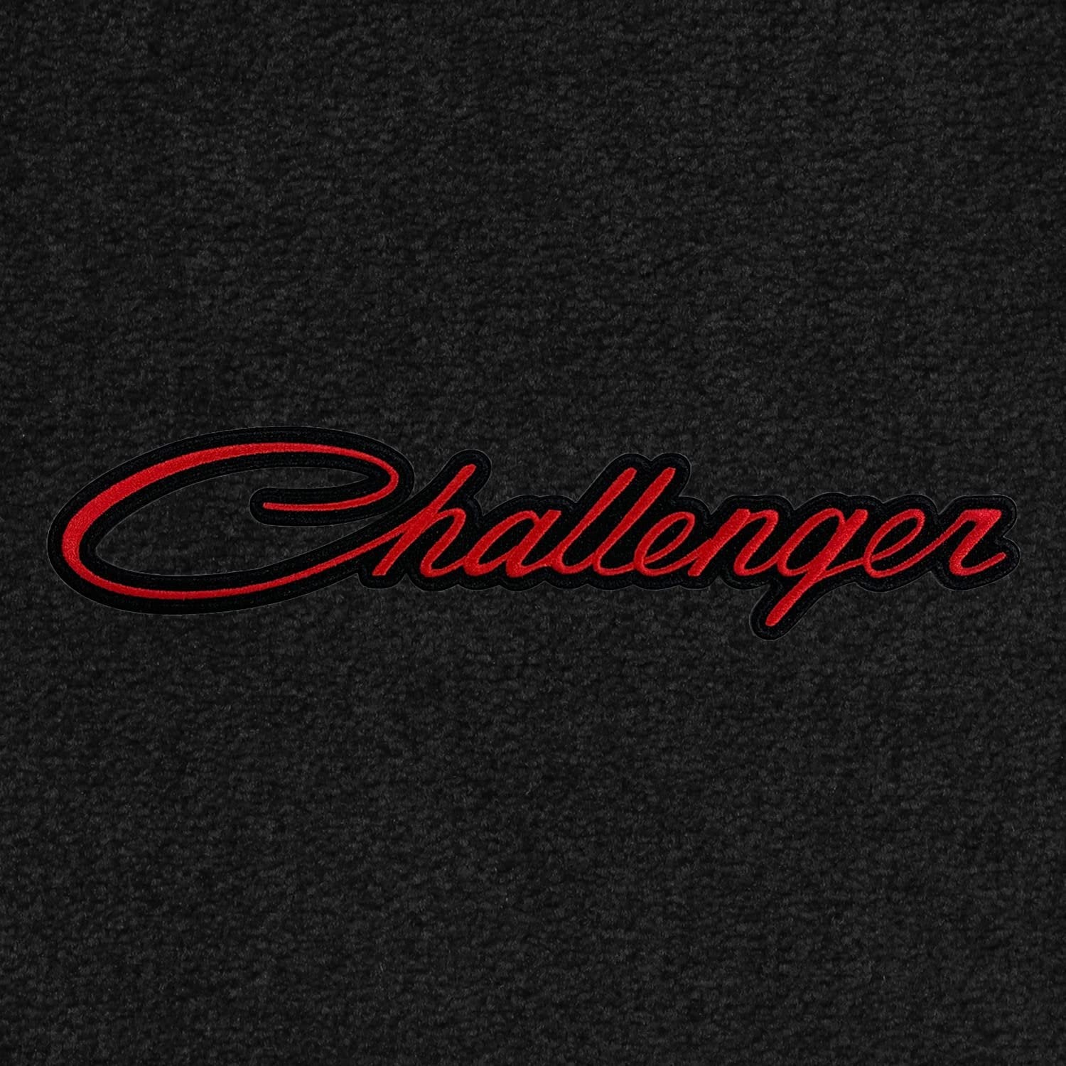 2011-2023 Dodge Challenger Front Floor Mats by Lloyd Mats - Black with Red Cursive Script