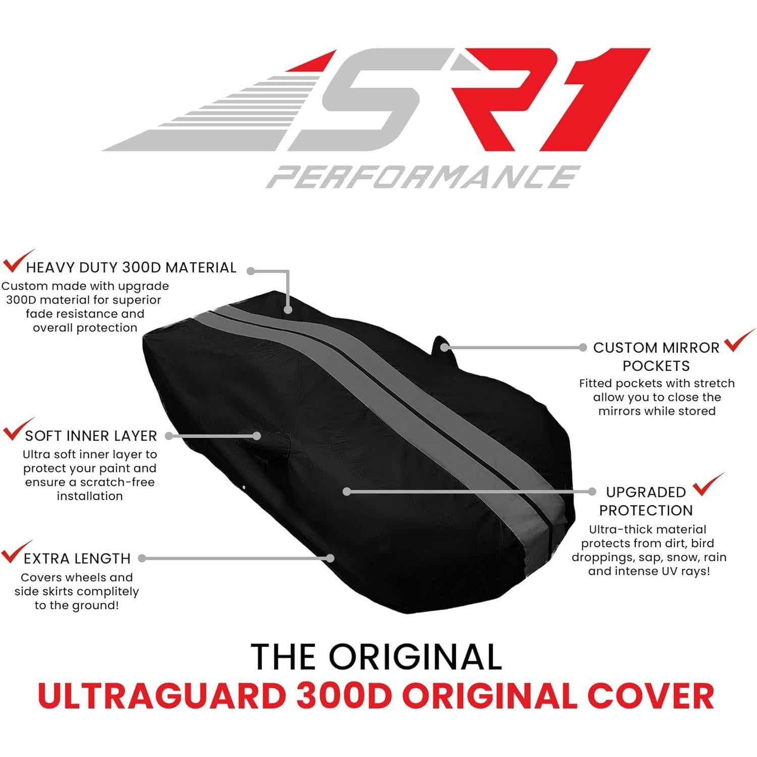 C6 Corvette Indoor/Outdoor Car Cover - Ultraguard Plus 300 Denier for 2005-2013 Base, Z51, Grand Sport, Z06, ZR1-SR1 Performance