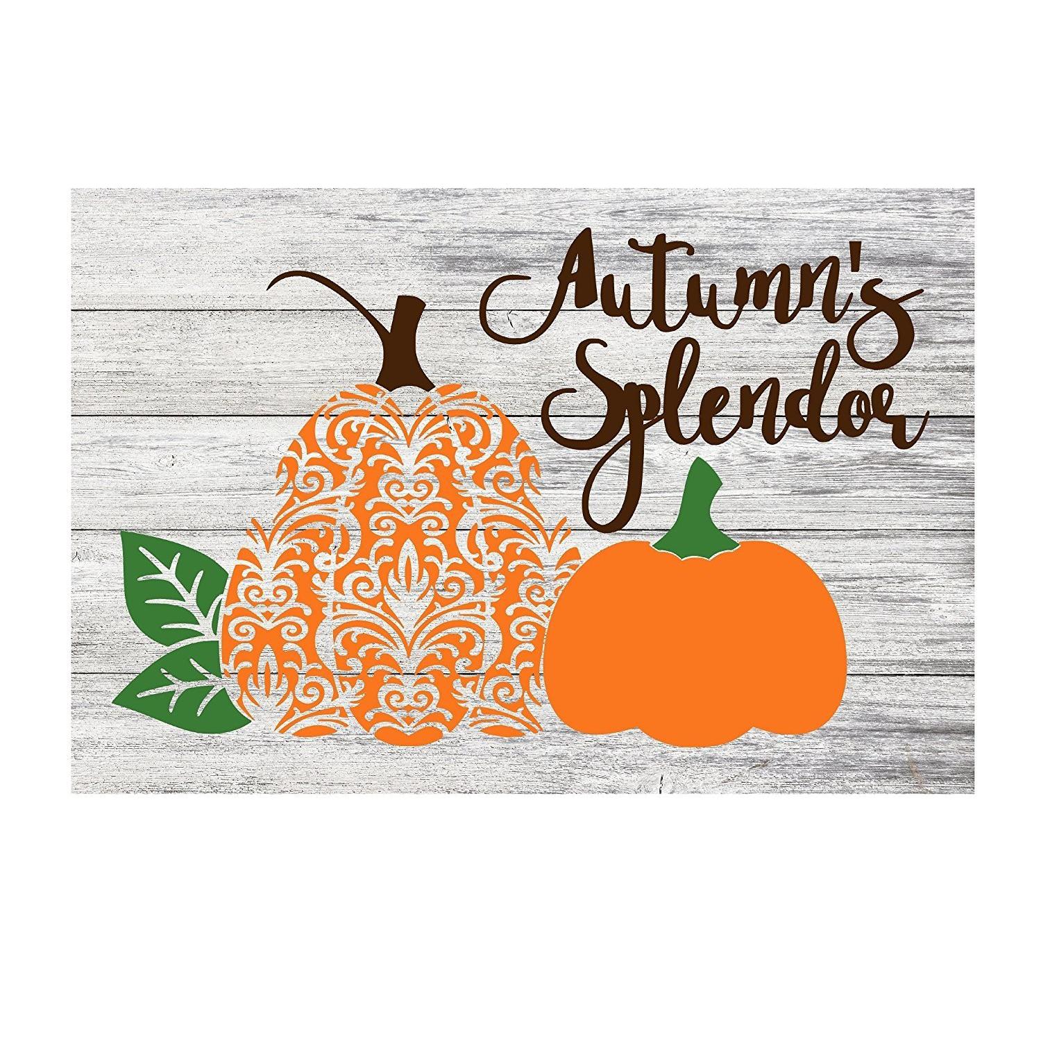 Give Thanks Autumn Season Rustic Metal Sign - 12" x 8"