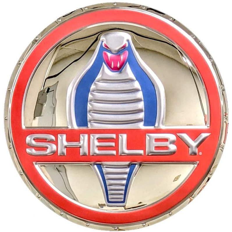 Classic Shelby Cobra Badge Stainless Steel Wall Hanging Sign - 22"
