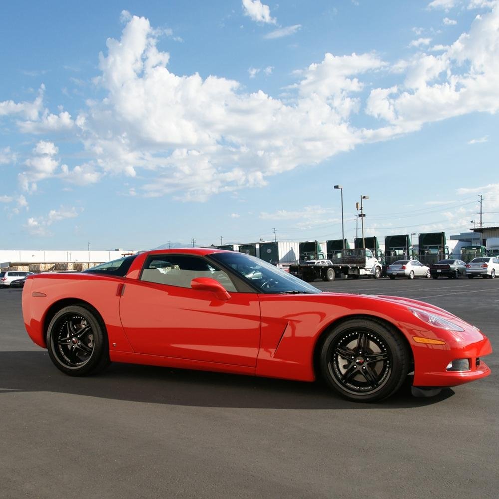 Corvette Wheels - SR1 Performance Wheels / BULLET Series (Set) - Semi-Gloss Black : 18x8.5/19x10 1997-2012 C5,C6