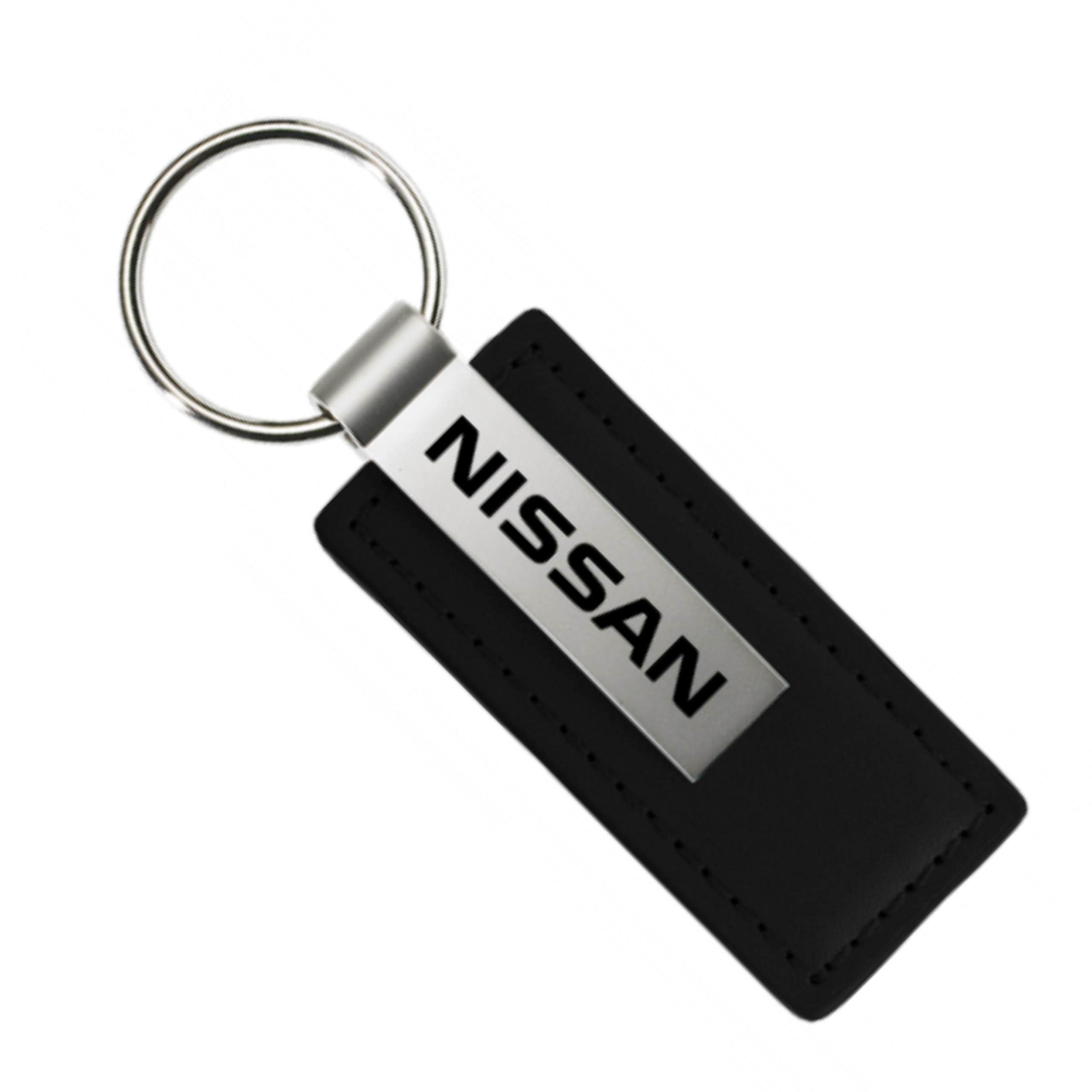 AU-TOMOTIVE GOLD INC. Officially Licensed Leather Keychain for Nissan (Black)