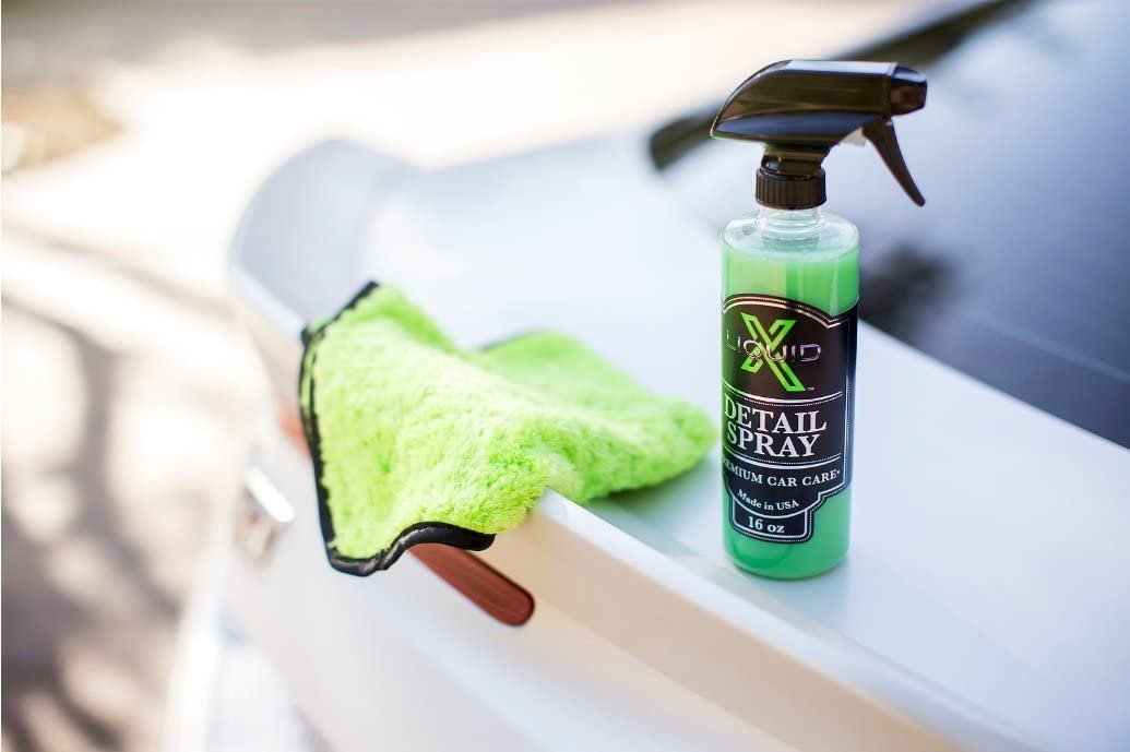 Liquid X Green Xtreme Detail Plush Waffle Weave Towel - 16" x 16"