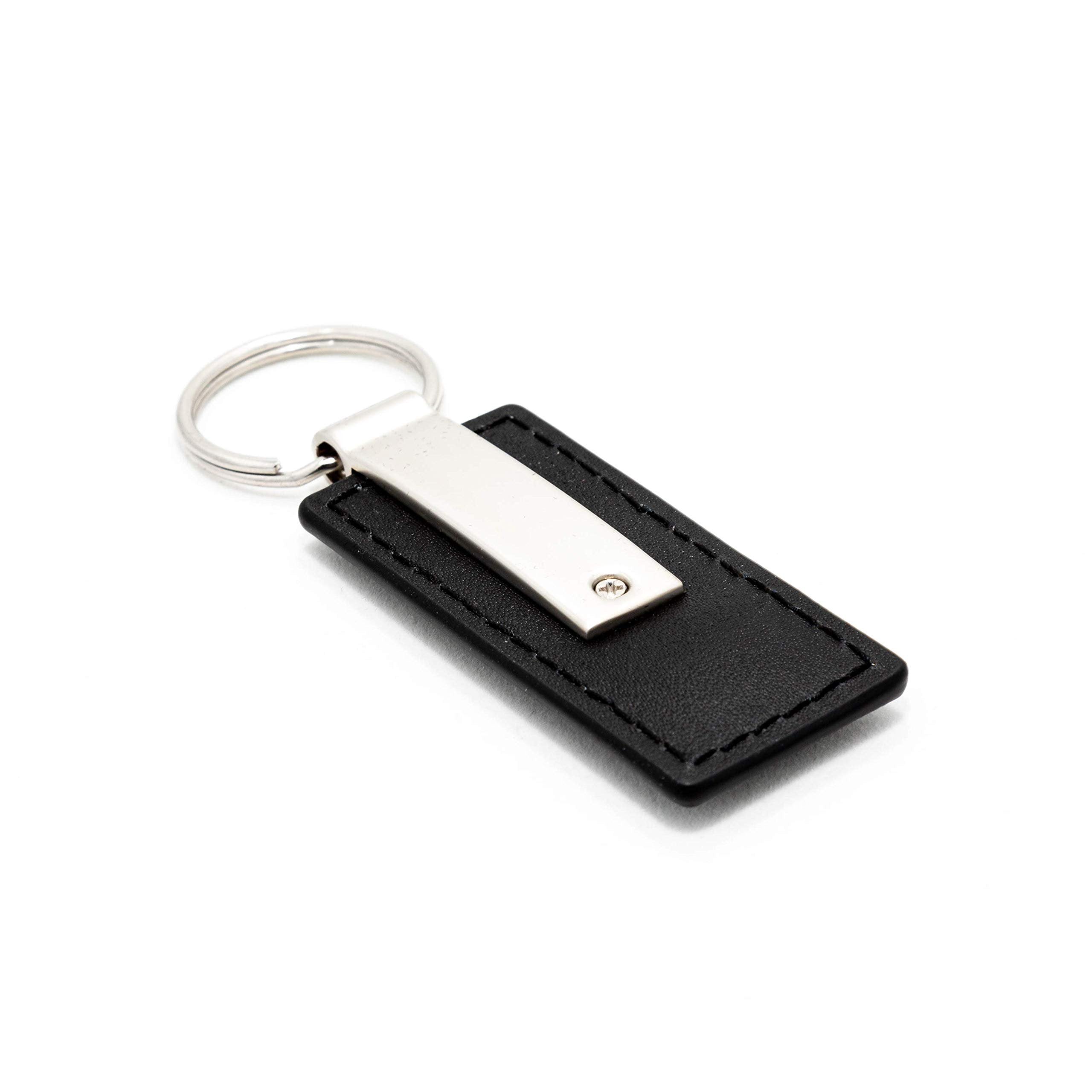 Acura Key Chain - Black Leather with Chrome-SR1 Performance