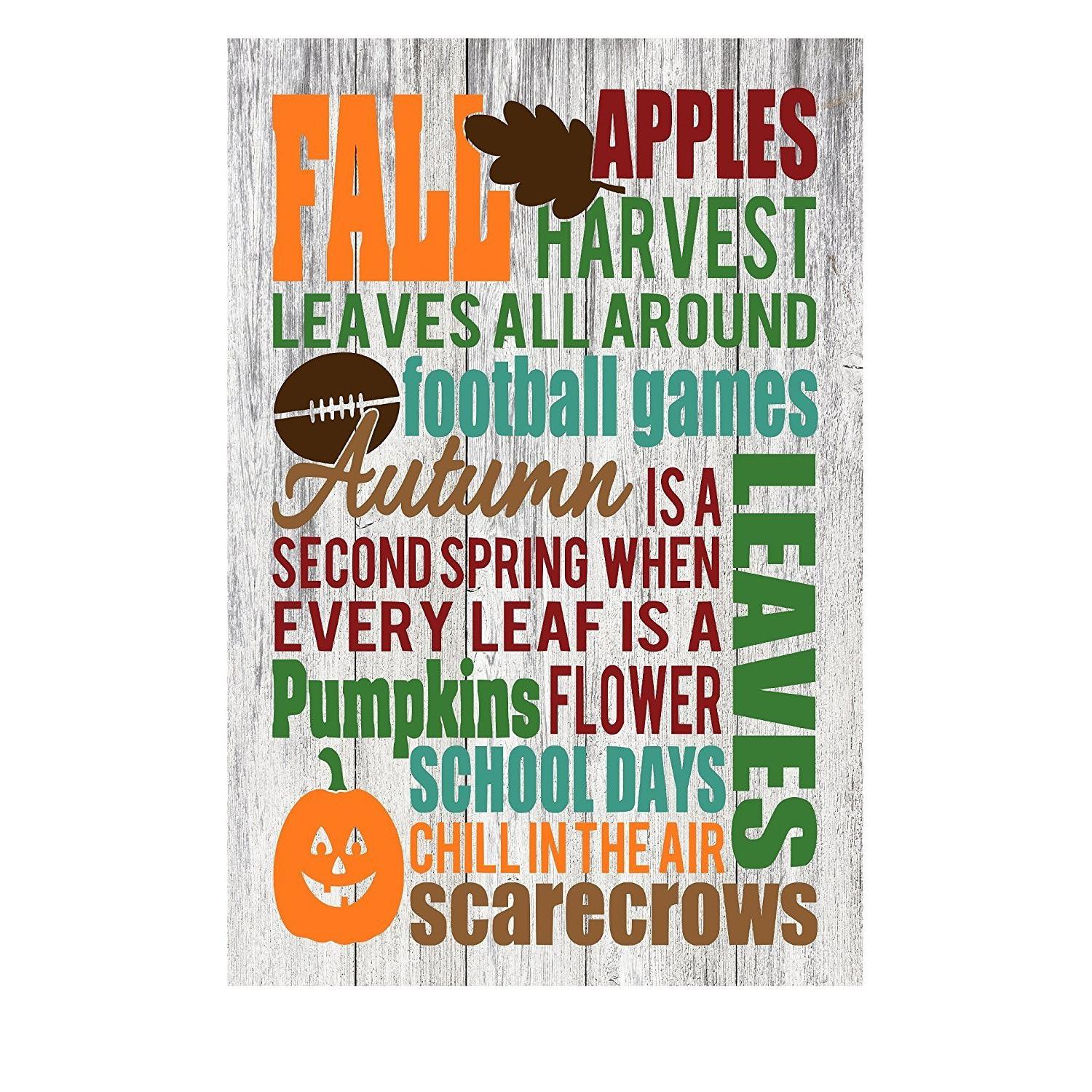 Give Thanks Autumn Season Rustic Metal Sign - 12" x 8"