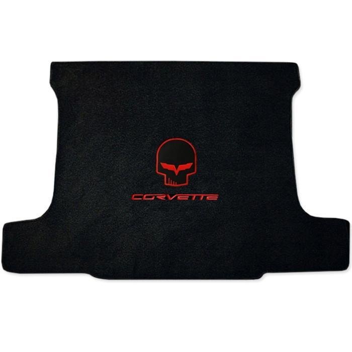 Ebony Corvette Jake Ultimat Cargo Mat - Red w/ Script - Convertible : C6, Grand Sport-SR1 Performance
