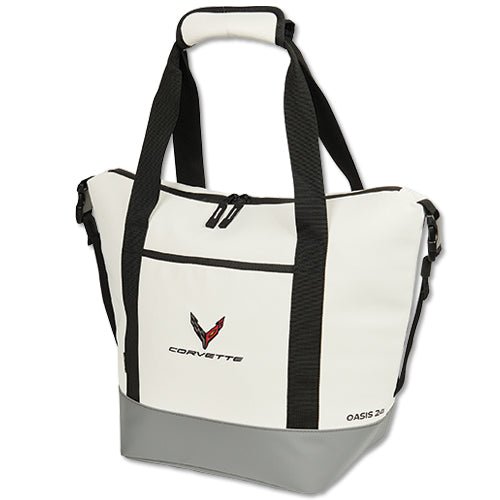 C8 Corvette Large Cooler Bag Ice Chest: White-SR1 Performance