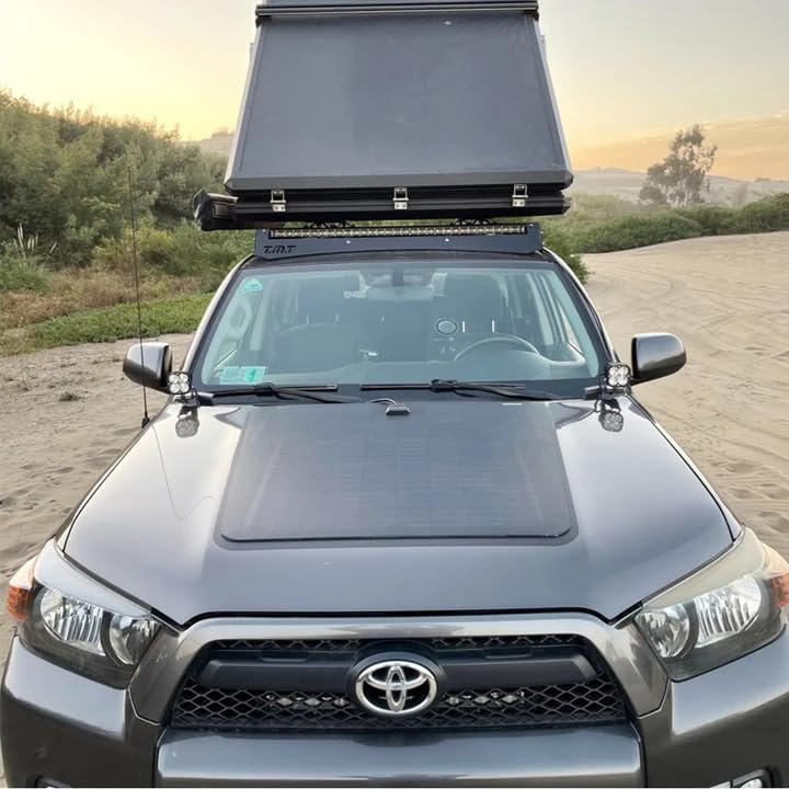 Lensun 100W 12V Hood Flexible Solar Panel for Toyota 4Runner 4th & 5th Gen (2003-2024) - Off Grid Solar Power for Offroading/Overlanding/Camping