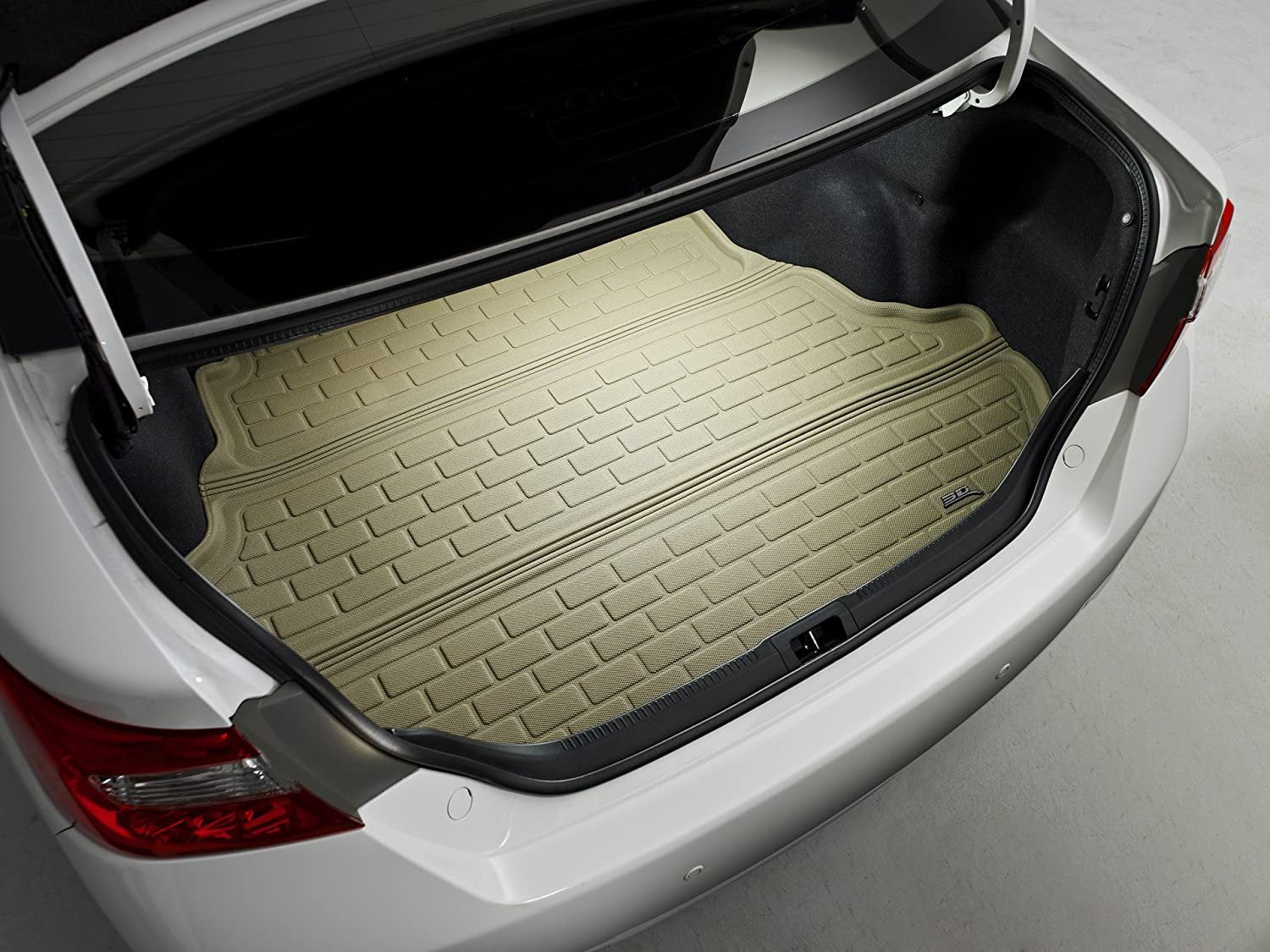 3D MAXpider Cargo Custom Fit All-Weather Floor Mat for Select Mercedes-Benz E-Class (W213) Sedan Models - Kagu Rubber (Black)