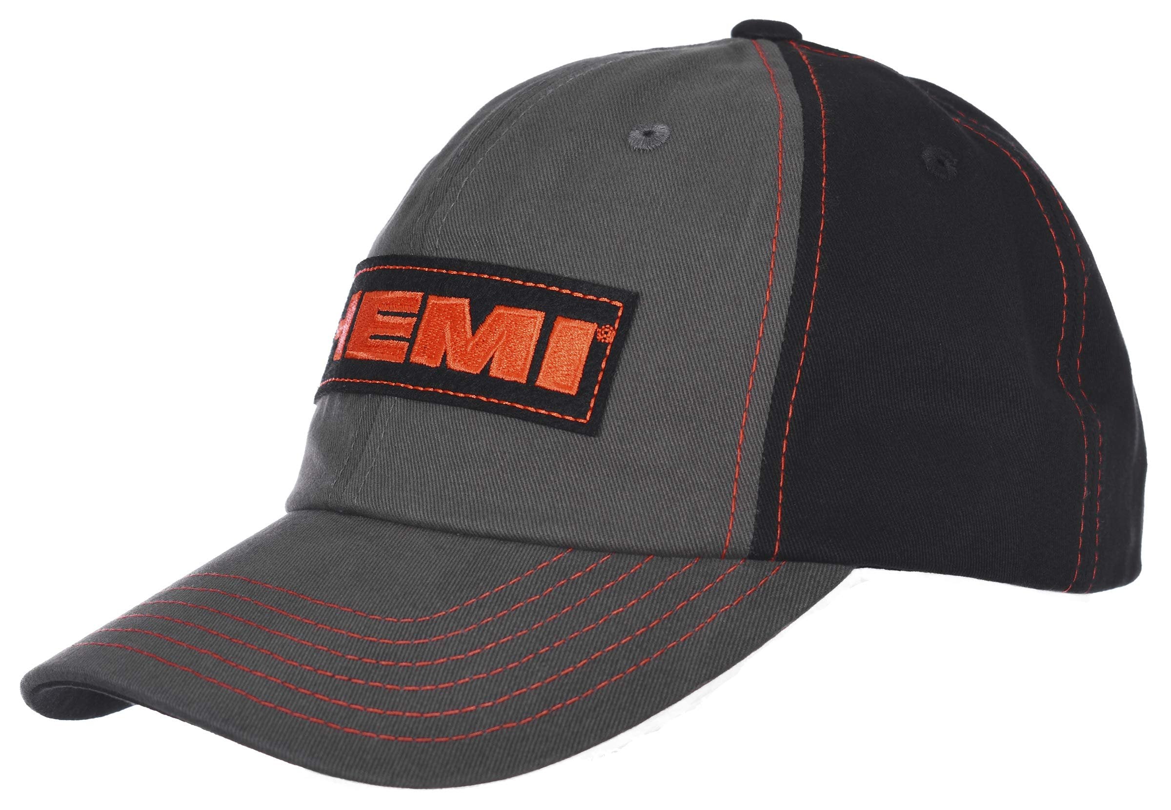 Checkered Flag Men's Adjustable Charcoal Gray & Black Hat