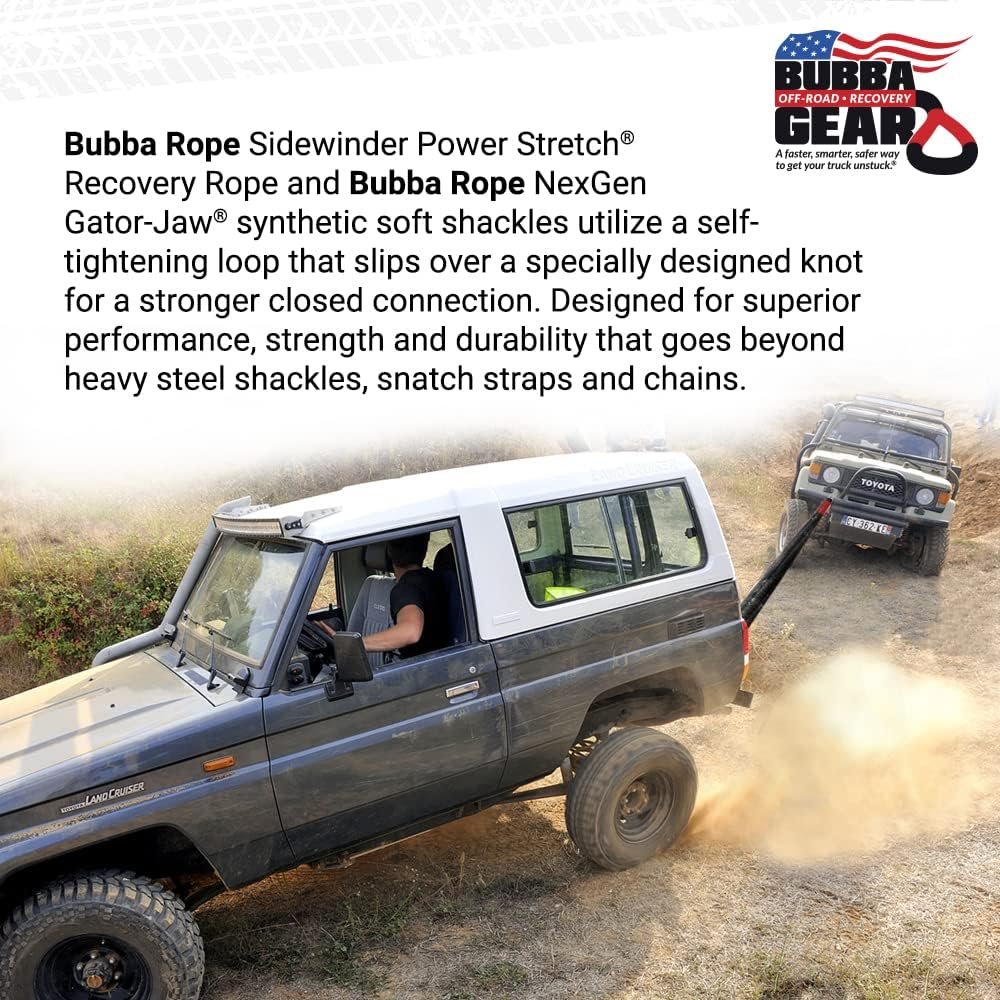Bubba Rope Off-Road Truck Recovery Rope Gear Set with Shackles-SR1 Performance