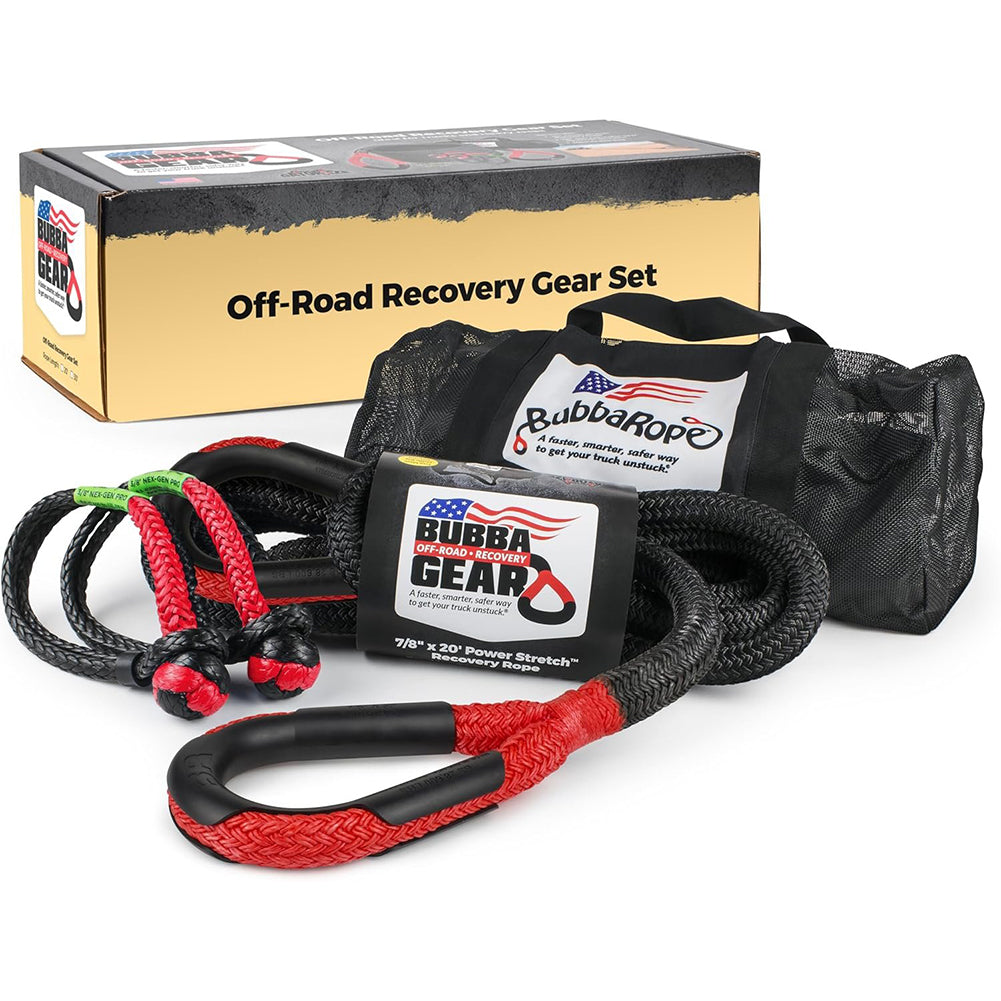 Bubba Rope Off-Road Truck Recovery Rope Gear Set with Shackles-SR1 Performance