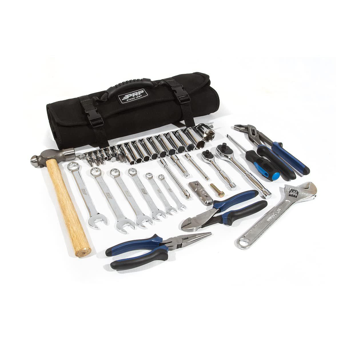 PRP UTV Tool Kit Roll-Up Storage Bag for Polaris RZR - 36 Piece-SR1 Performance