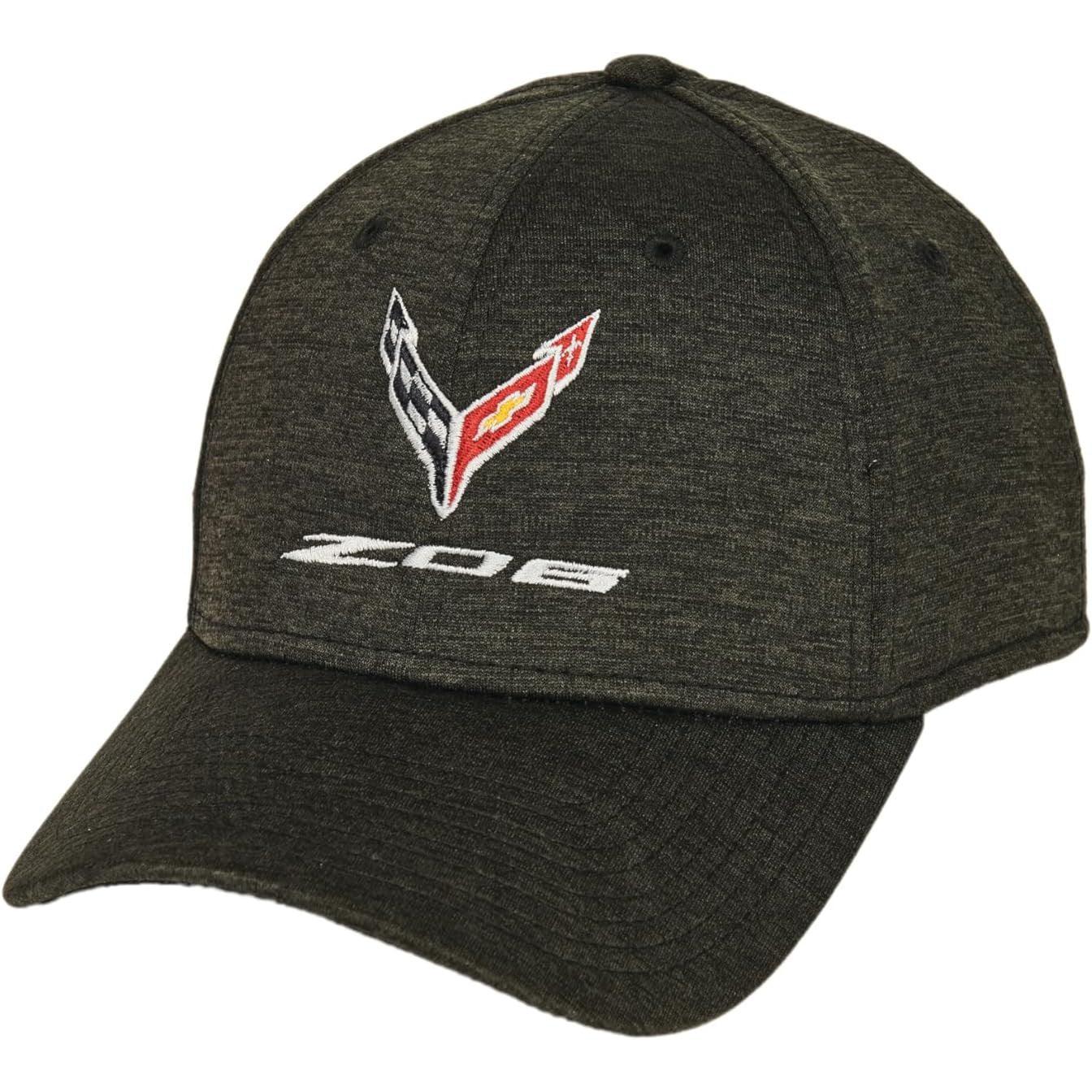 C8 Corvette Z06 Embroidered Heathered Cap with Flags - Officially Licensed Chevrolet Hat-SR1 Performance