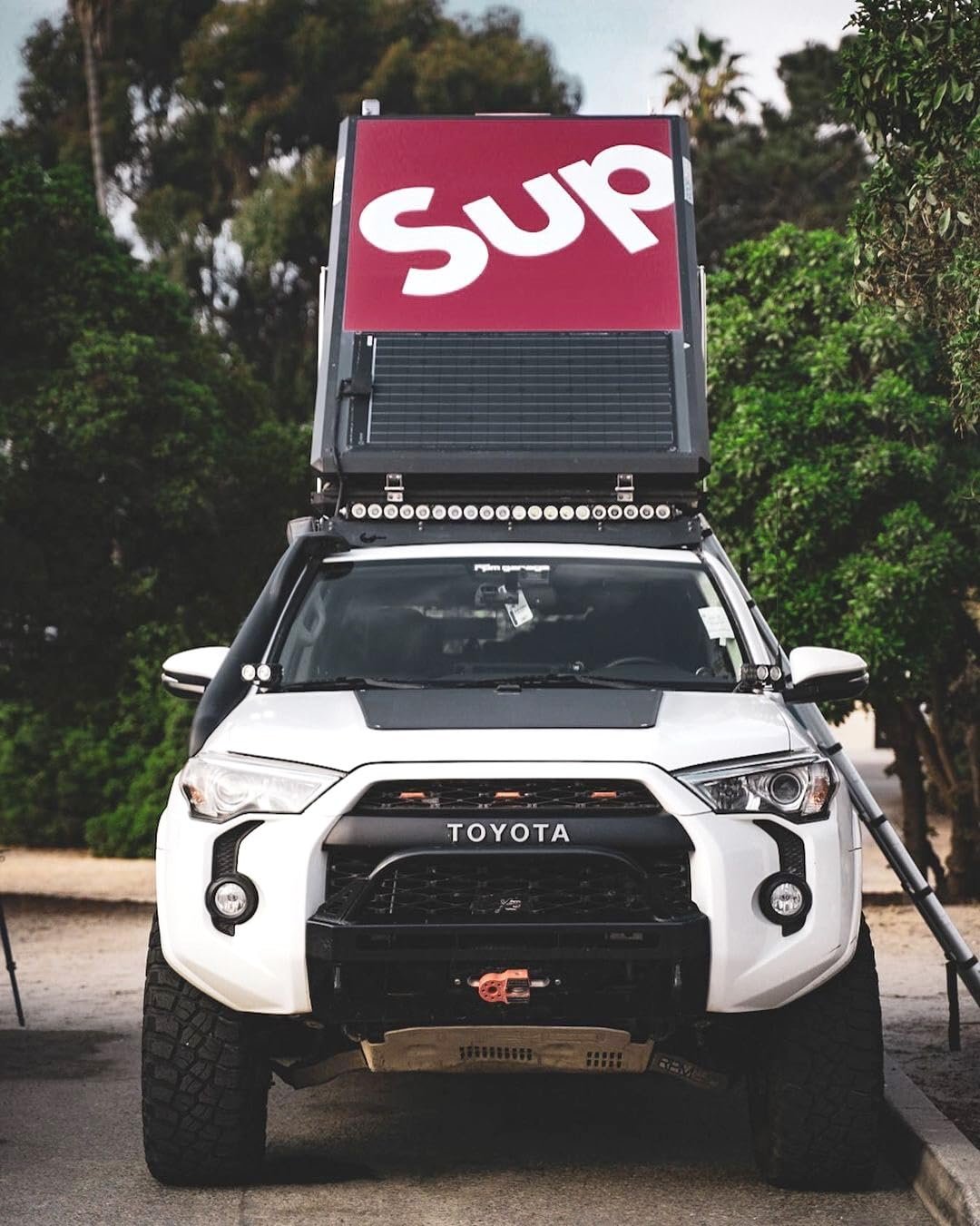 Lensun 100W 12V Hood Flexible Solar Panel for Toyota 4Runner 4th & 5th Gen (2003-2024) - Off Grid Solar Power for Offroading/Overlanding/Camping
