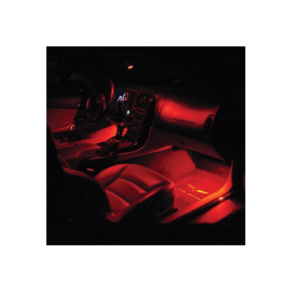 C6 Corvette - Footwell LED Lighting Kit : 2005-2013 C6, Z06, ZR1, Grand Sport (Yellow Super Bright)