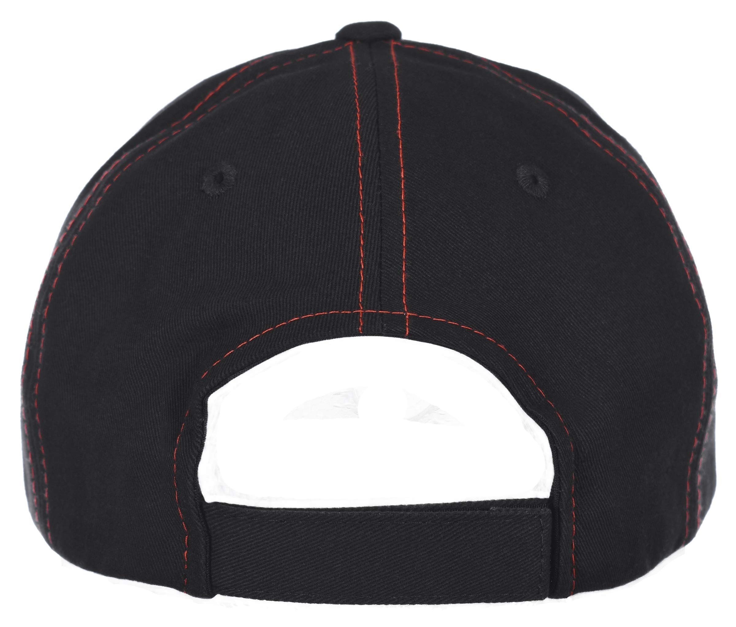 Checkered Flag Men's Adjustable Charcoal Gray & Black Hat