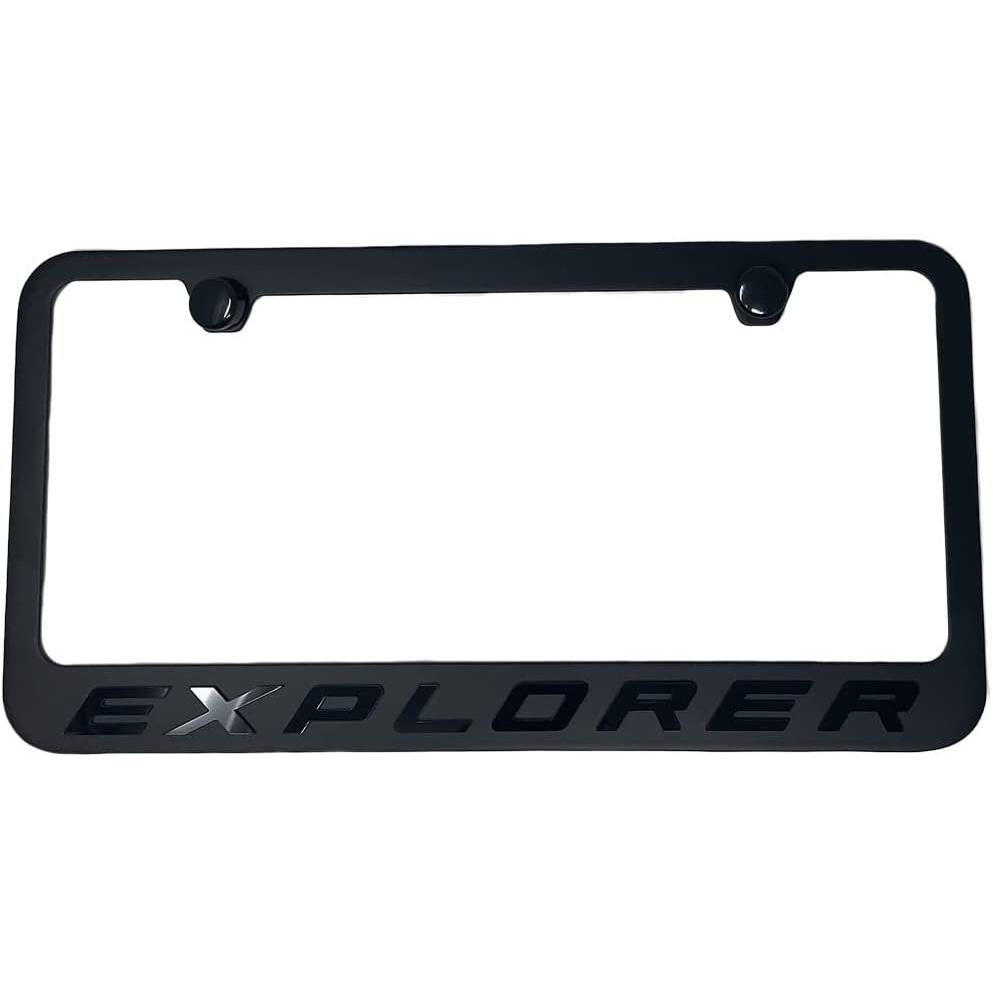 Ford Explorer License Plate Frame - Black on Black