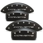 C6 Z06 & Grand Sport Corvette Brake Caliper Cover Set - Stealth Black w/ Black-SR1 Performance