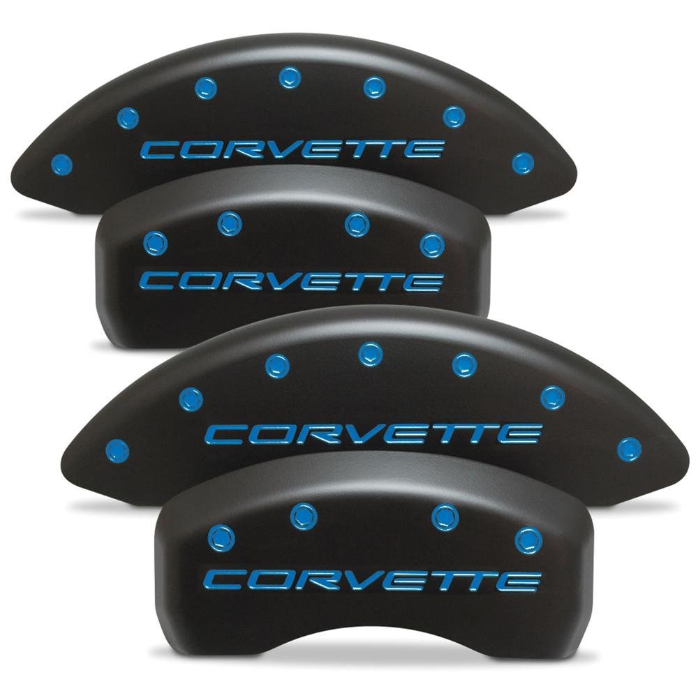Corvette Brake Caliper Cover Set (4) : 1997-2004 C5 & Z06 - Stealth Black Series - Custom Color Letters-SR1 Performance