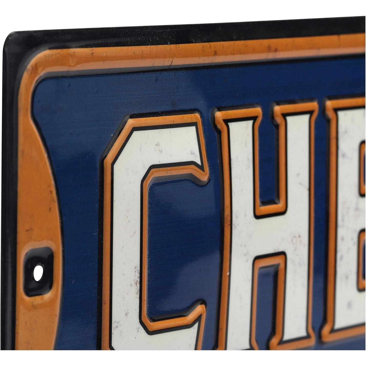 Chevy Trucks Embossed Metal Street Sign - Vintage Chevrolet Sign for Garage or Man Cave - Officially Licensed by GM-SR1 Performance