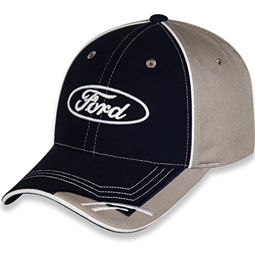 Ford Racing Hat - Blue Gray Ford Baseball Cap White Oval Logo