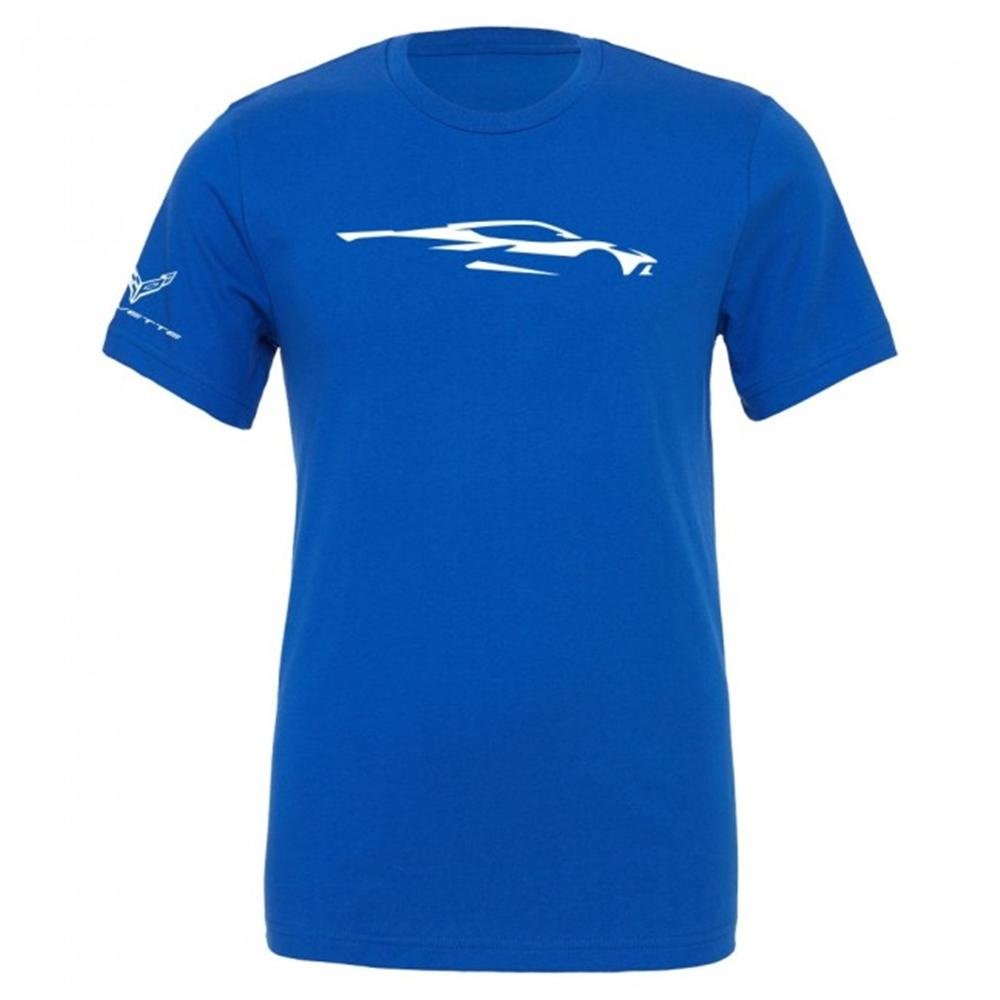 Next Generation C8 Corvette Silhouette Jersey T-Shirt : Royal Blue-SR1 Performance