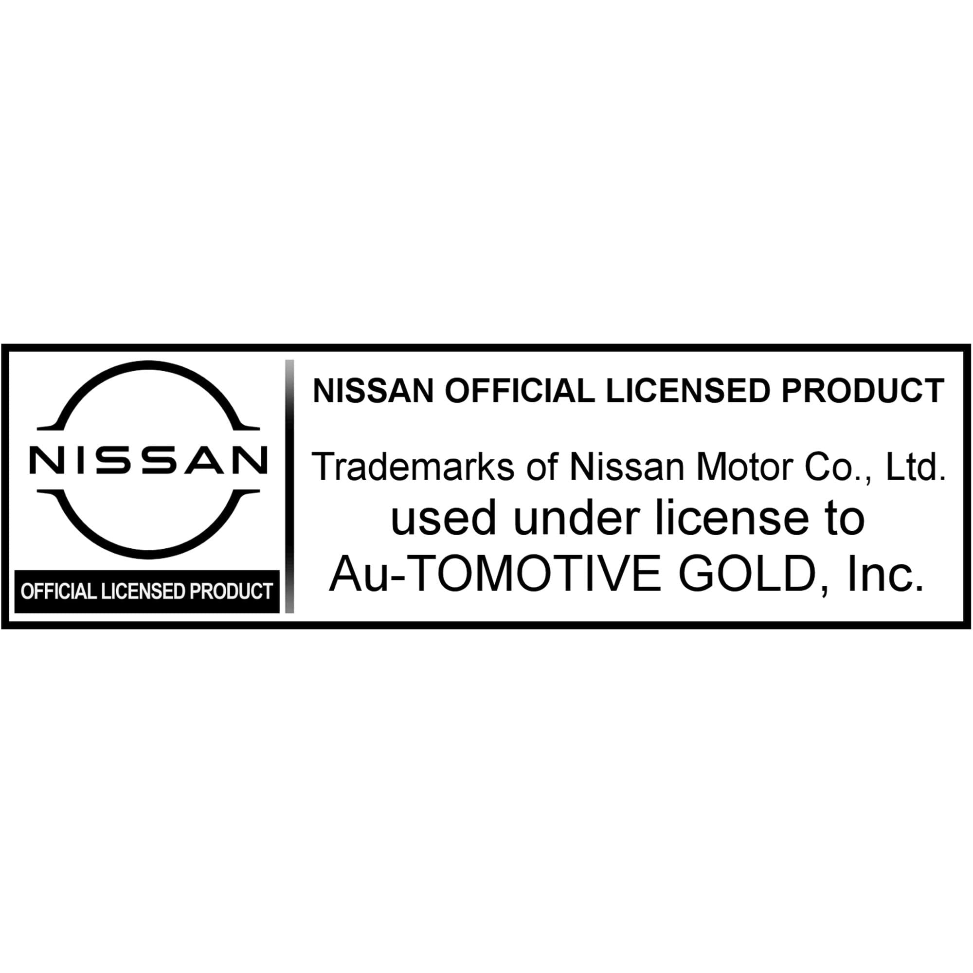 Nissan License Plate and Frame Kit - Black with Chrome
