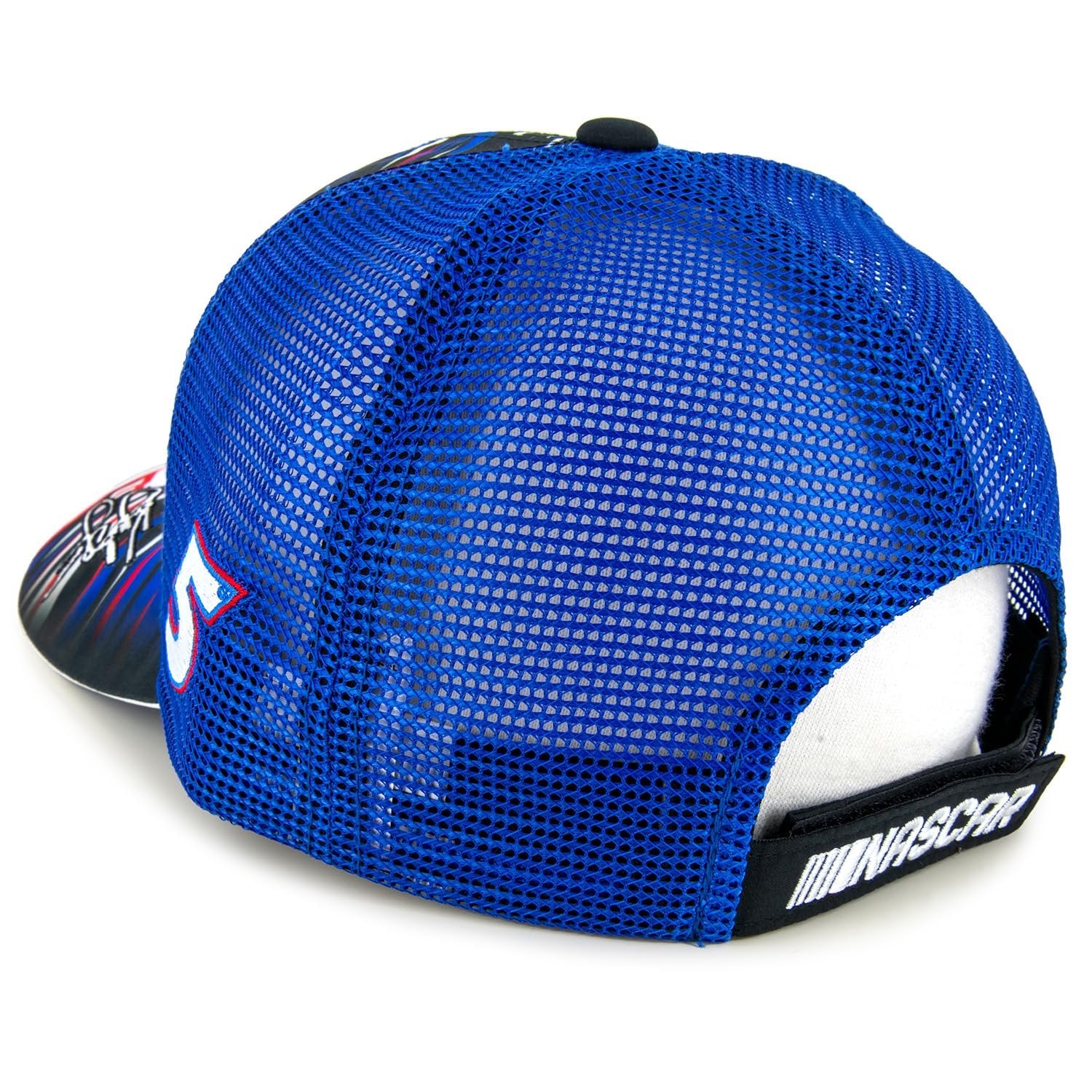 Checkered Flag Sports Kyle Larson 2025 HendrickCars Sublimated Car Mesh Hat Blue