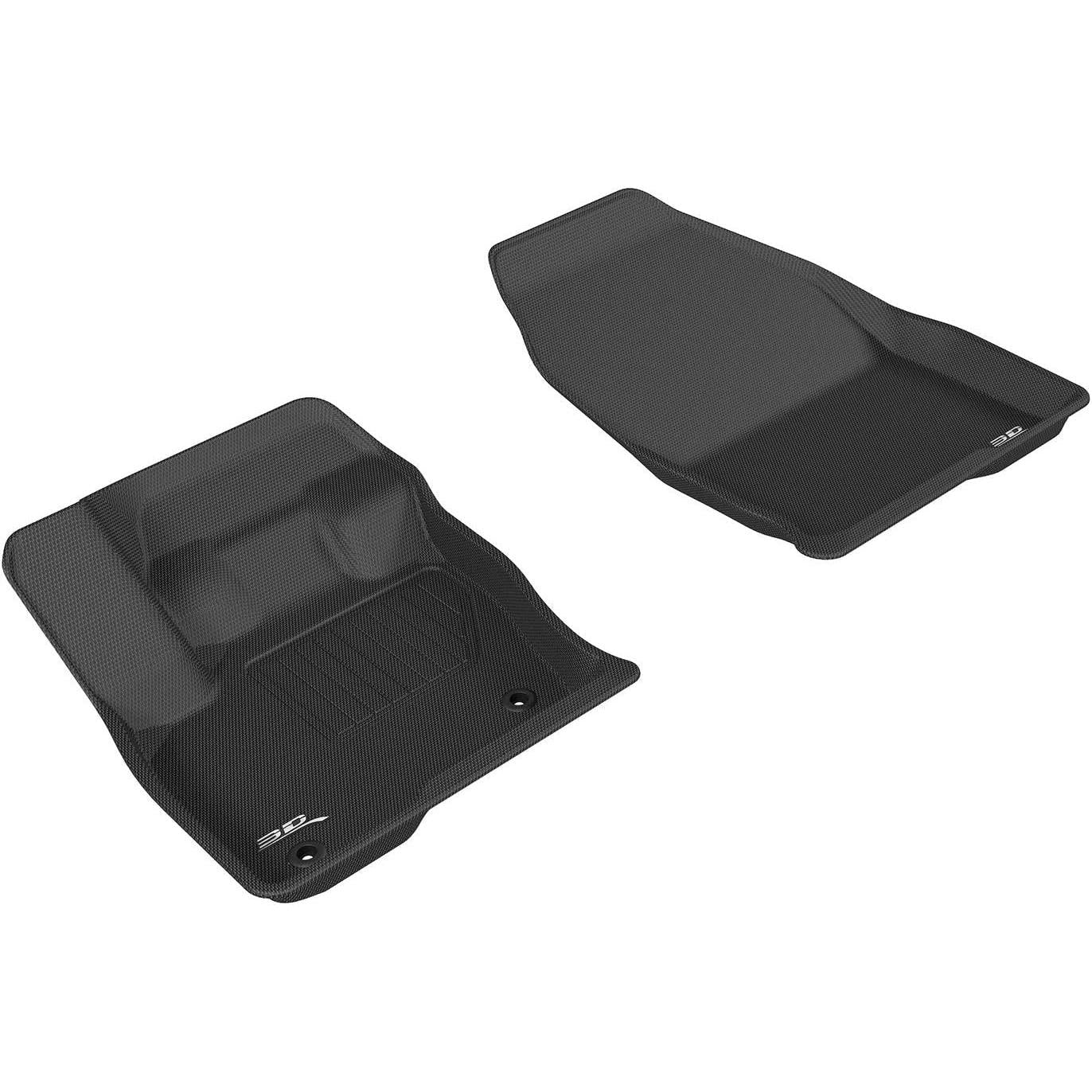 3D MAXpider All-Weather Floor Mats for Ford Edge 2015-2022 Custom Fit Car Floor Liners, Kagu Series (1st & 2nd Row, Black)-SR1 Performance