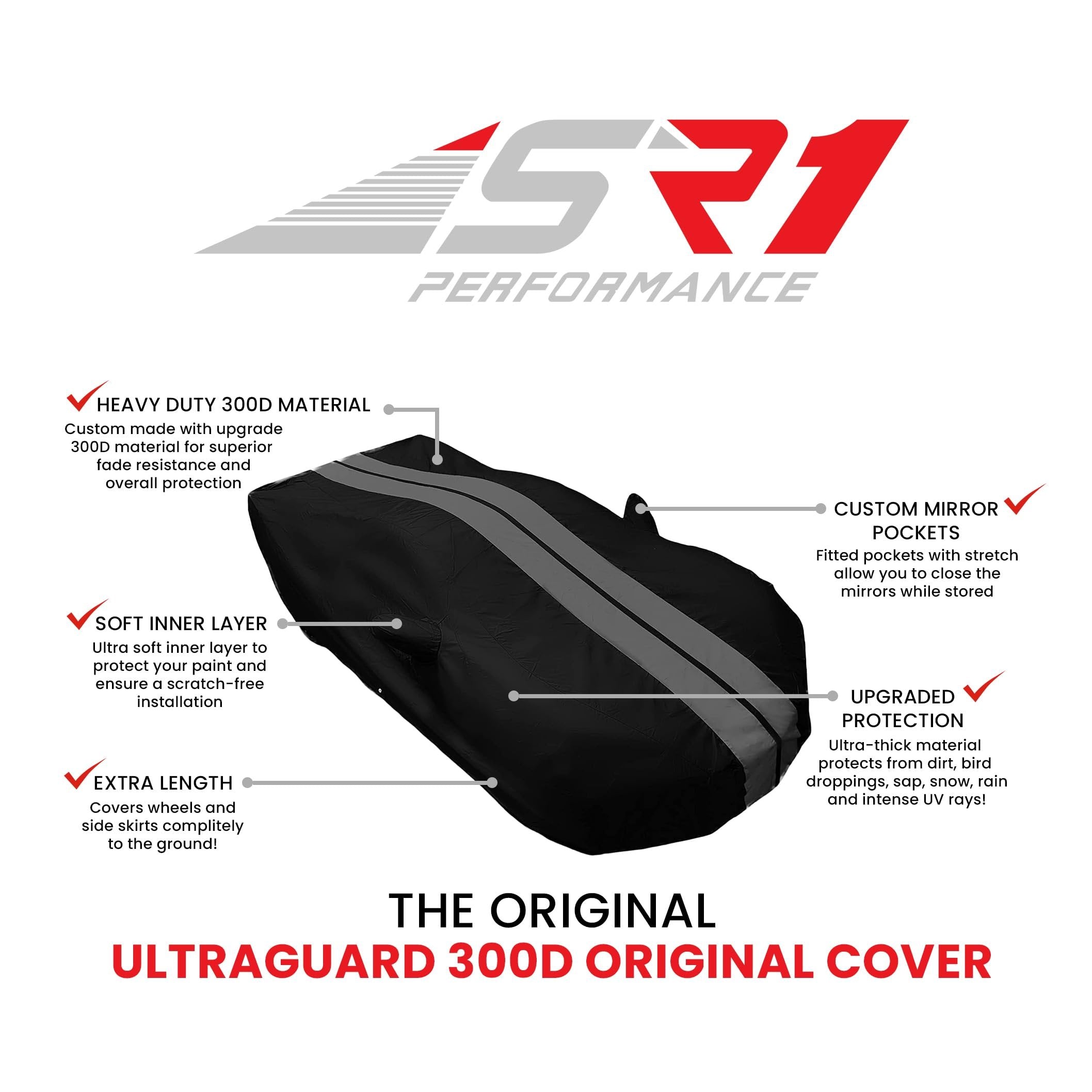 MX-5 Miata Indoor/Outdoor Car Cover - Ultraguard Plus Water Resistant 300 Denier Protection - Custom Fit for 2016-2023 Mazda MX-5 Miata