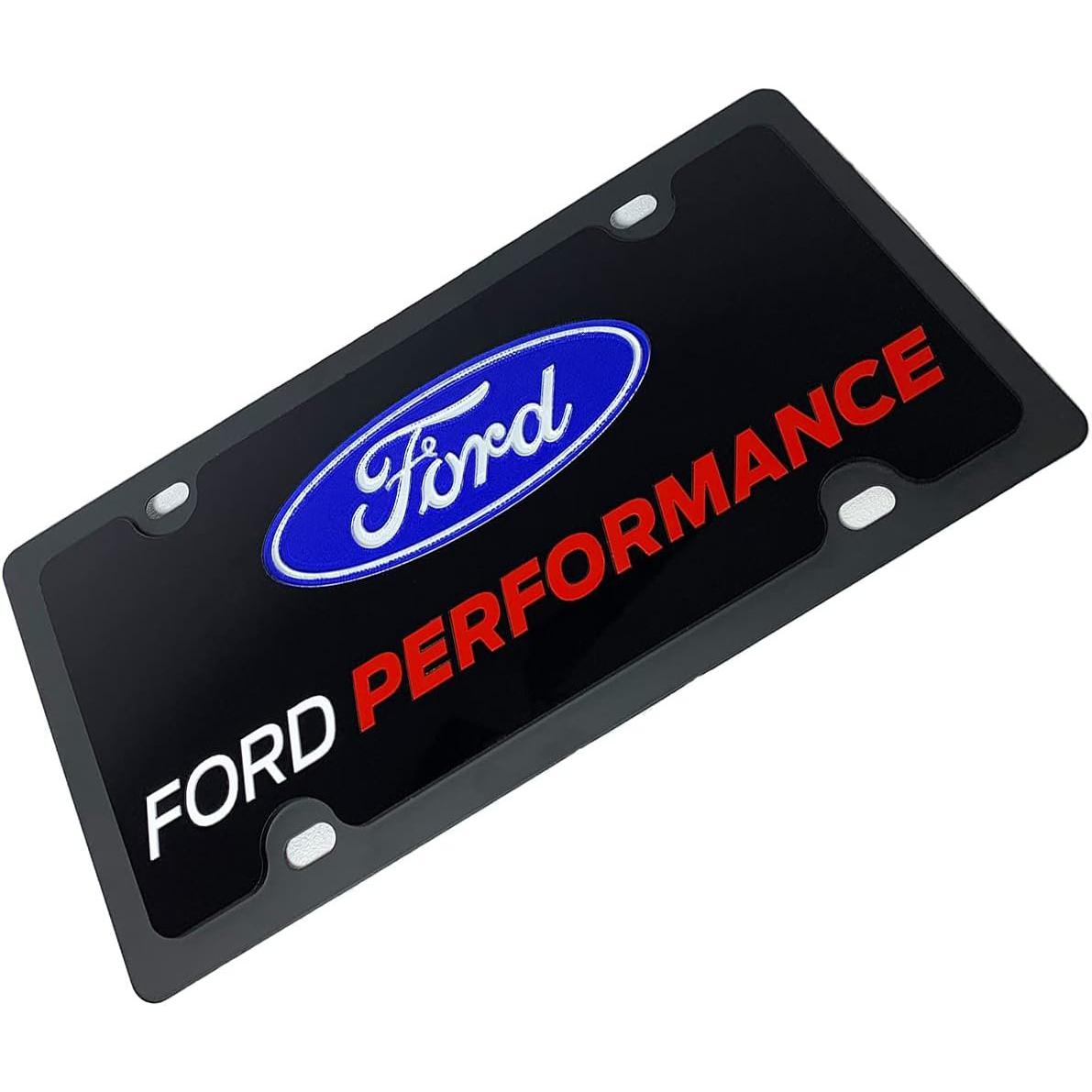 Ford Performance Carbon Steel License Plate - Black-SR1 Performance