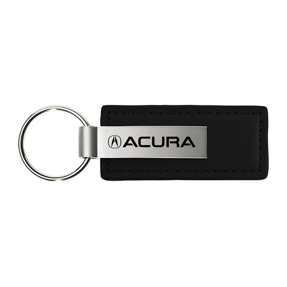 Acura Key Chain - Black Leather with Chrome-SR1 Performance