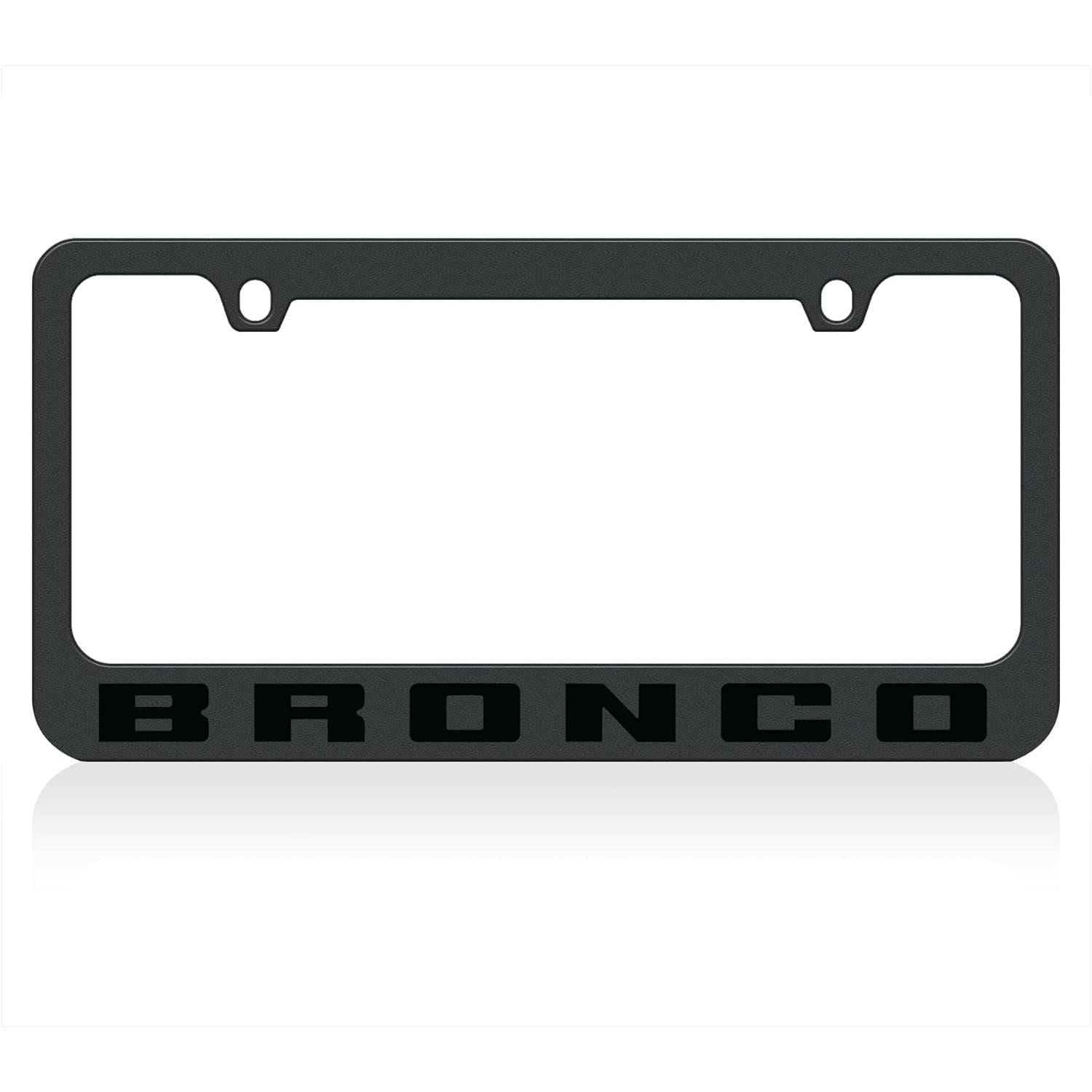 Ford Bronco License Plate Frame - Black with Black Logo-SR1 Performance