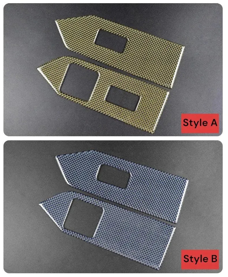 Mustang 2010-2014 Reflective Carbon Fiber Window Switch Trim Overlay - carbonaddons Carbon Fiber Parts, Accessories, Upgrades, Mods