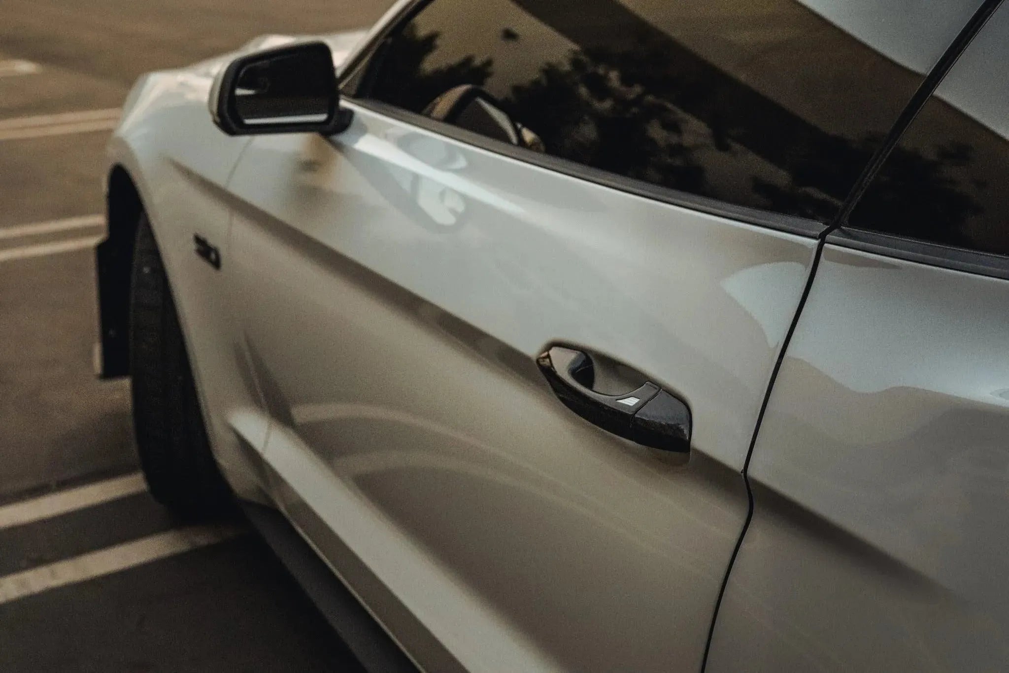 Mustang 2015-2023 Carbon Fiber Exterior Door Handle Covers - carbonaddons Carbon Fiber Parts, Accessories, Upgrades, Mods