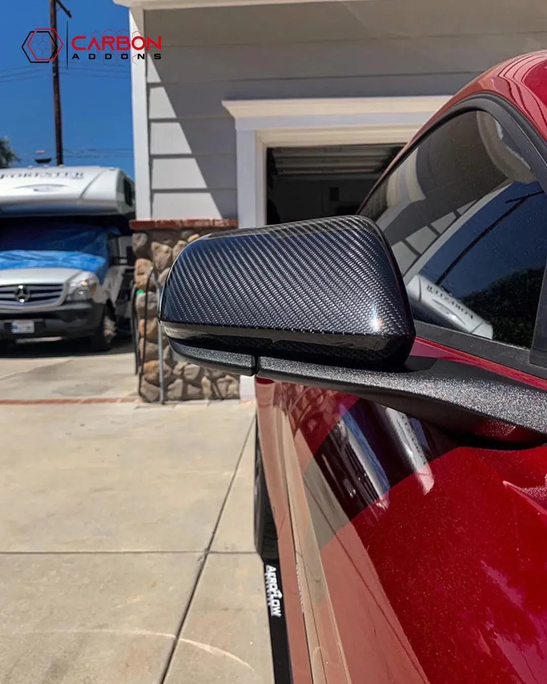 Mustang 2015-2023 Exterior Carbon Fiber Mirror Covers -US or EU Spec - carbonaddons Carbon Fiber Parts, Accessories, Upgrades, Mods