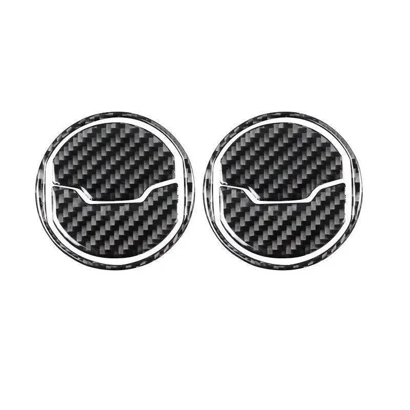 Mustang 2015-2023 Real Carbon Fiber AC Air Vent Overlay - carbonaddons Carbon Fiber Parts, Accessories, Upgrades, Mods