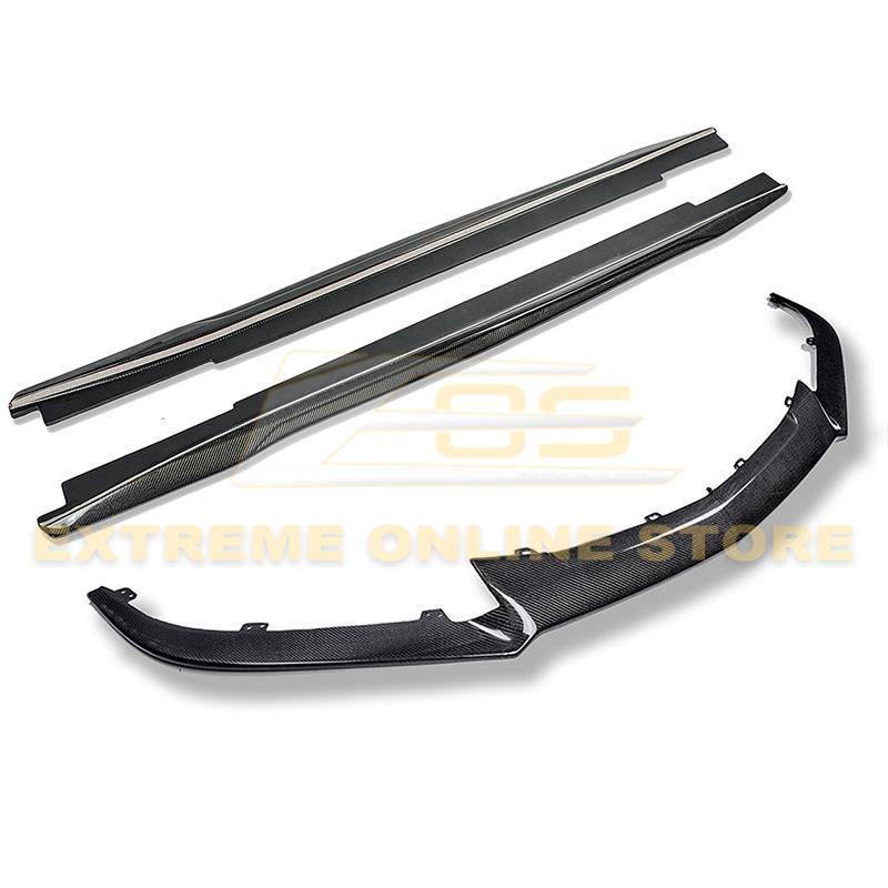 2016-Present Cadillac CTS-V Carbon Fiber Front Splitter & Side Skirts Rockerst - Extreme Online Store