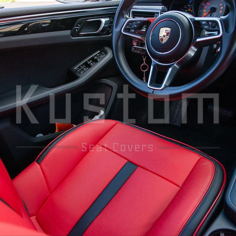 2014-Up Porsche Macan Two-tone Leather Seat Covers - Kustom Cover