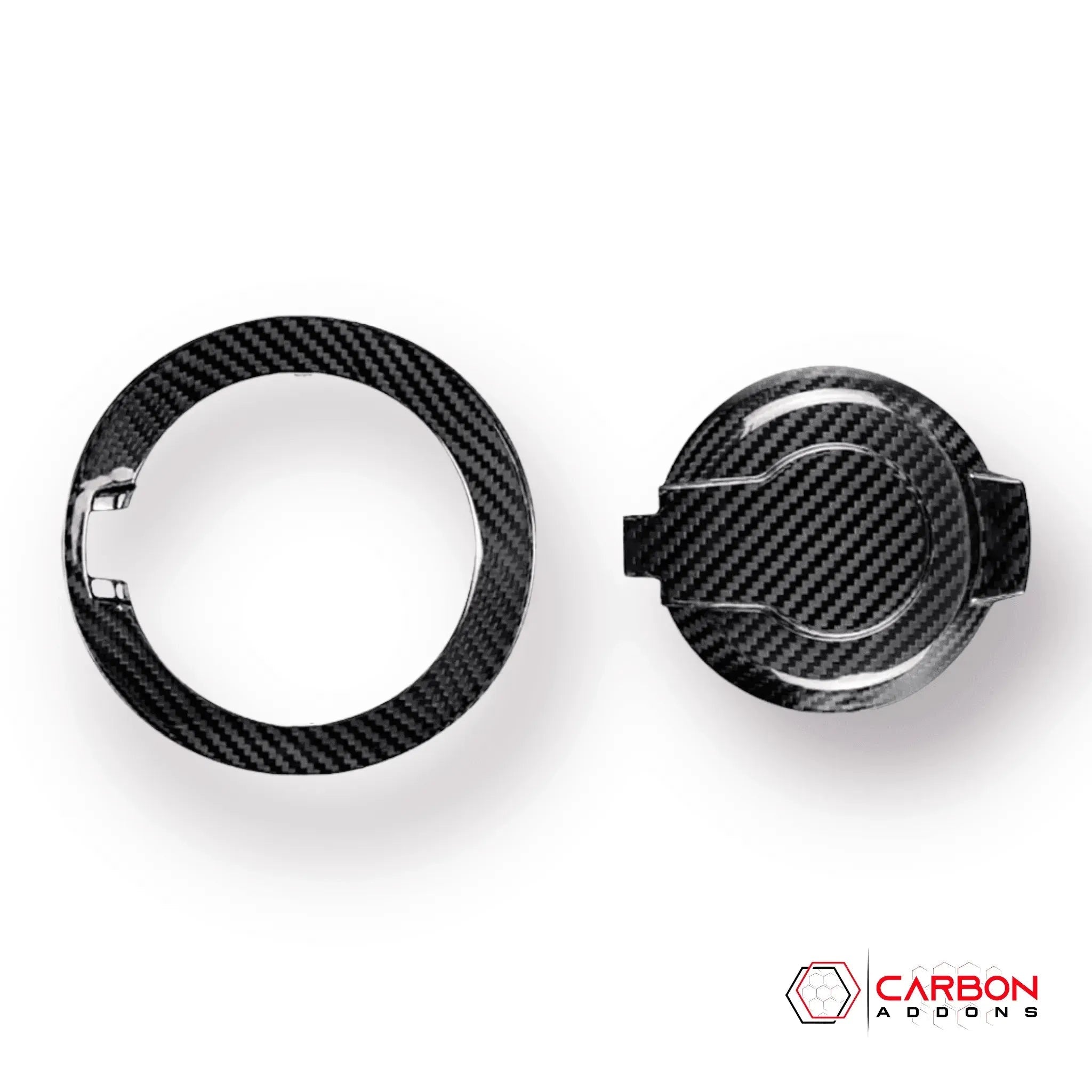 Real Carbon Fiber Gas Cap Cover for Dodge Challenger 2015-2023 - carbonaddons Carbon Fiber Parts, Accessories, Upgrades, Mods